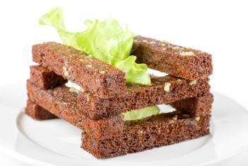 Royalty Free Photo of Toasted Bread With Lettuce
