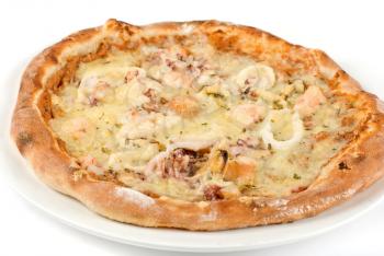 Royalty Free Photo of a Seafood Pizza