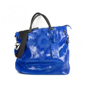 Royalty Free Photo of a Blue Leather Purse