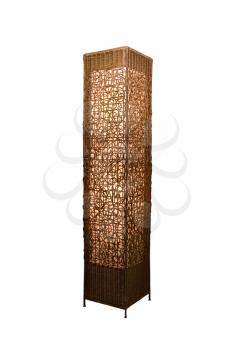 Royalty Free Photo of a Rattan Stand Lamp