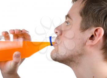 Royalty Free Photo of a Man Drinking Pop