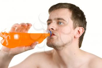 Royalty Free Photo of a Man Drinking Pop