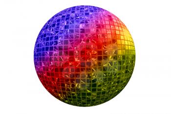 Royalty Free Photo of a Colorful Disco Ball