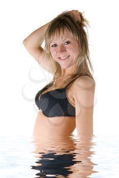 Royalty Free Photo of a Woman in Water