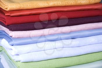 Royalty Free Photo of a Stack of Fabric