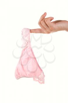 Royalty Free Photo of a Woman Holding Her Panties