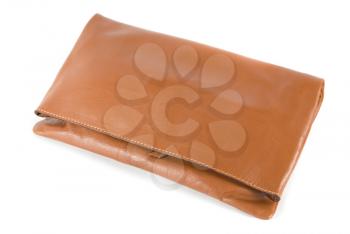 Royalty Free Photo of a Brown Leather Clutch