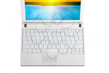Royalty Free Photo of a White Laptop
