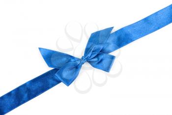 Royalty Free Photo of a Blue Holiday Ribbon