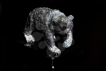 Royalty Free Photo of a Silver Bear Figurine