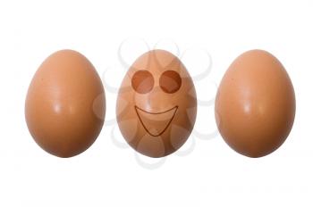 Royalty Free Photo of Three Brown Eggs