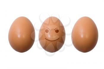 Royalty Free Photo of Three Brown Eggs