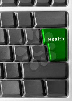 Royalty Free Photo of a Keyboard With a Health Key