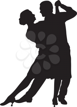 vector illustration of a couple dancing