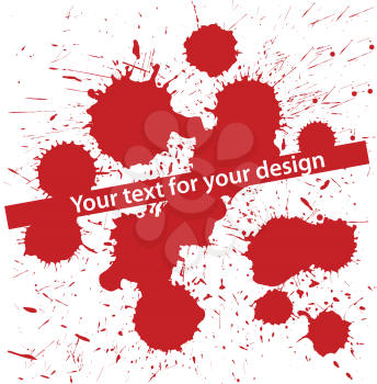 Abstract vector set of grunge blood spot