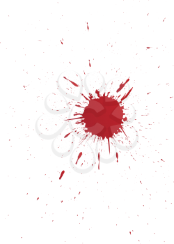 set of grunge vector blood spot for your design