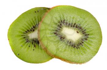 kiwi slices isolated on a white background