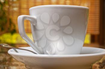 cup of cappuccino coffe closeup