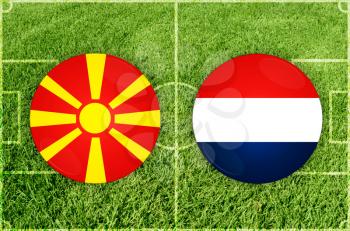 Concept for Football match North Macedonia vs Netherlands