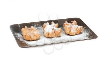 Freshly baked sugar cookies on plate