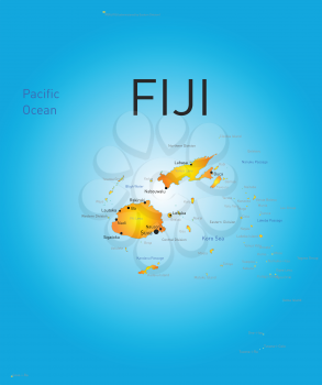 Vector color map of Fiji