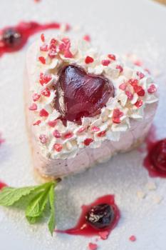 tasty heart shaped valentine cake