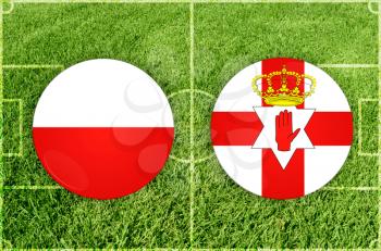 Euro cup match Poland against Northern Ireland