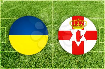 Euro cup match Ukraine against Northern Ireland