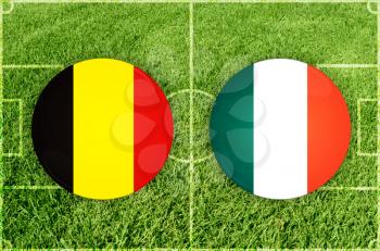 Euro cup match Belgium against ireland
