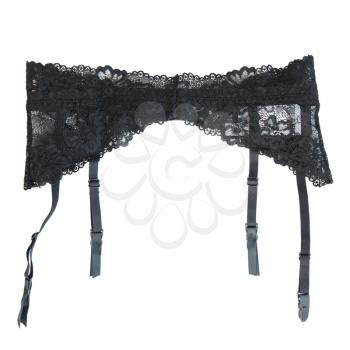 Black garter isolated on white background