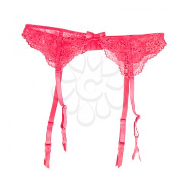 pink garter isolated on white background