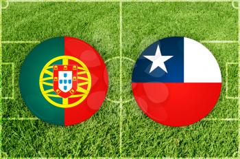 Confederations Cup football match Portugal vs Chile