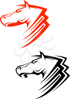 Royalty Free Clipart Image of a Set of Horses