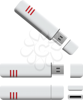 Royalty Free Clipart Image of Memory Sticks