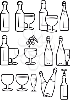 Royalty Free Clipart Image of a Wines