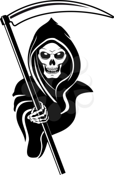 Royalty Free Clipart Image of a Grim Reaper