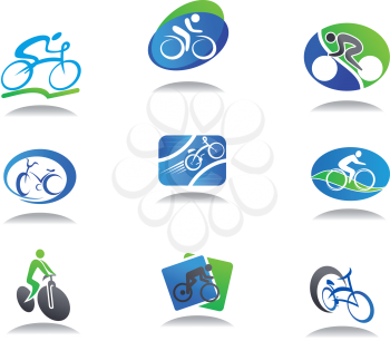 Royalty Free Clipart Image of Cycle Icons
