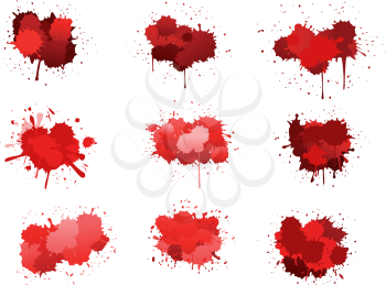 Royalty Free Clipart Image of Ink Blots