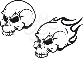 Royalty Free Clipart Image of Skulls