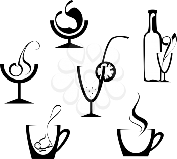 Royalty Free Clipart Image of Drinks