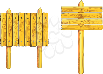 Royalty Free Clipart Image of Wooden Sign