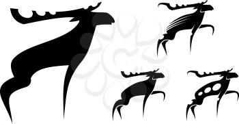 Royalty Free Clipart Image of Moose