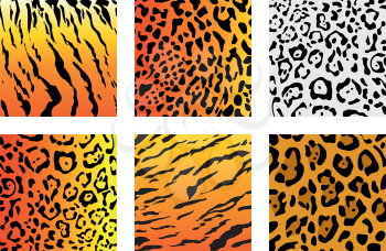 Royalty Free Clipart Image of Animal Prints