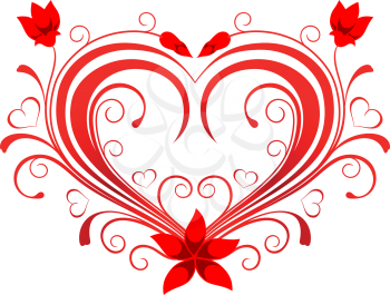 Royalty Free Clipart Image of a Fancy Heart