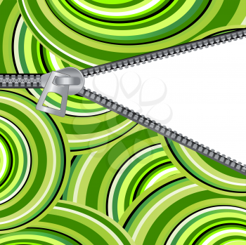 Abstract background with open zipper for design