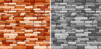 Mosaic seamless stone background in two variations for design
