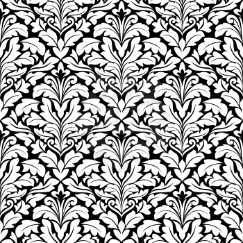 Royal damask seamless pattern for background design