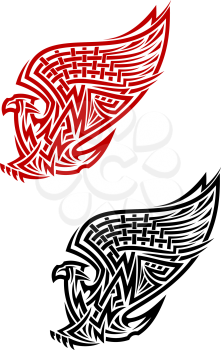 Griffin symbol in celtic style for tattoo or heraldry design