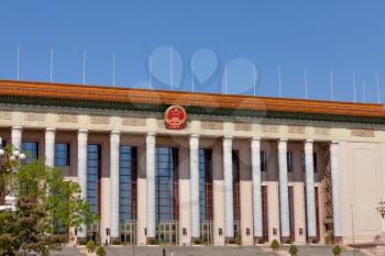 Beijing, China - April 28, 2015: Great Hall of the People, Beijing, China. Building using for events by the chinese government and parliament