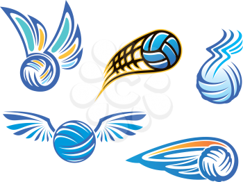 Volleyball symbols and emblems for sport design